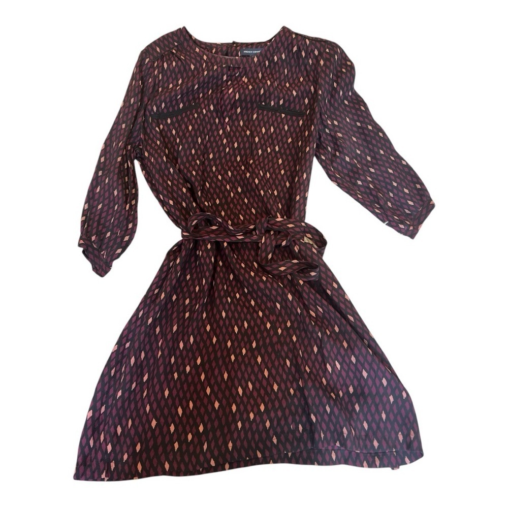 French Connection shirt dress with cutout with 3/4 Bishop Sleeves- women size 6